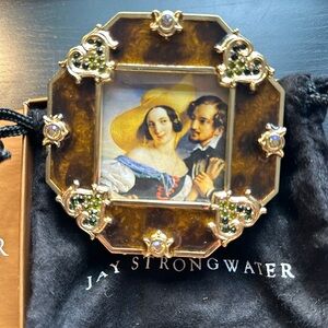 Jay Strongwater enamel picture frame. Never used. Comes with box and dust bag